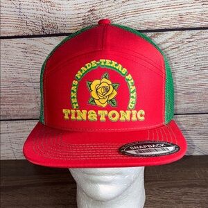 NWT Tin & Tonic Red and Green Snapback Hat (Texas Band )